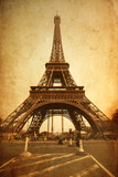 Fototapeta Miasta - nostalgisches Bild des Eiffelturms