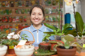 Wall Mural - woman in store for gardeners