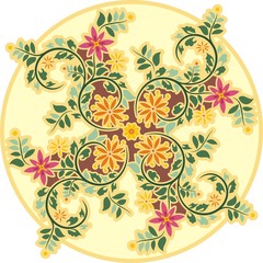 Wall Mural - Vector Vintage Circle Ornament