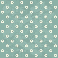 Poster - seamless polka dot pattern in retro blue