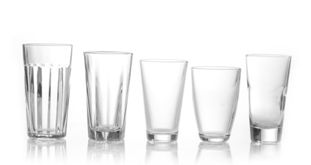 Canvas Print - various types of juice glasses