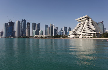 Wall Mural - Skyline of Doha downtown Al Dafna. Qatar, Middle East