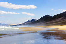 Wandern Am Strand Von Cofete, Fuerteventura