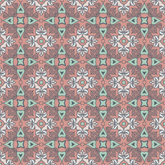 Poster - Seamless colorful retro pattern background