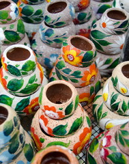 Wall Mural - Variety of colorful ceramic pots in Old Village, San Diego