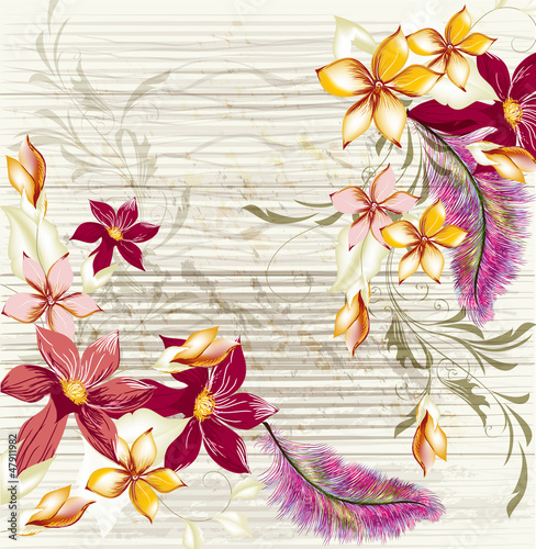 Fototapeta do kuchni Floral background