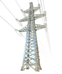 High voltage post. 3d render