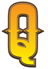 Wall Mural - Western alphabet letter - Q