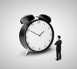 Fototapete - man and clock