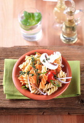 Poster - Tri-color corkscrew pasta