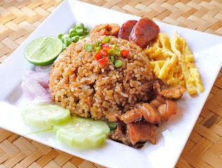 fry rice with the shrimp paste, Thai food