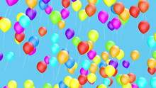 Color Balloons Fly Away