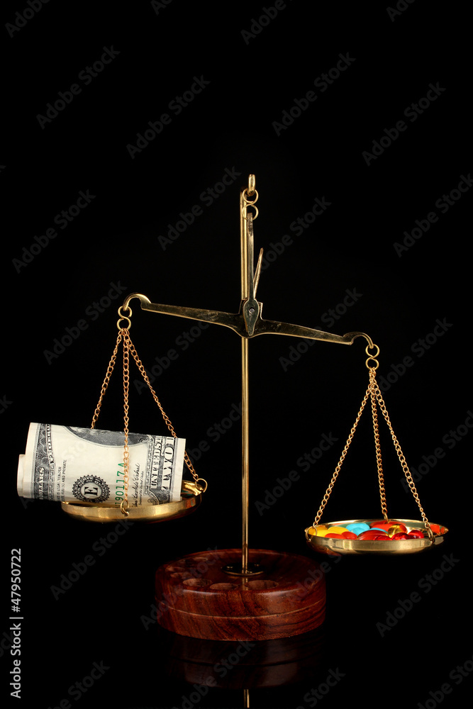 Conceptual photo: high cost of medicine
