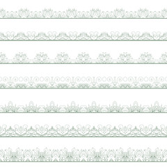 Aufkleber - Ornamental floral seamless pattern