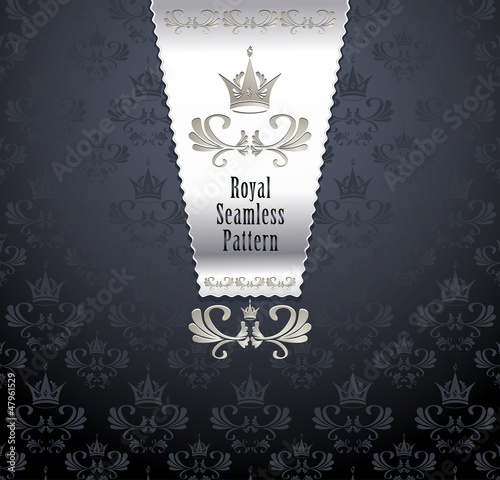Foto Royal seamless pattern with crown or Royal background