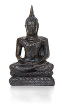 Traditional Bronze Buddha Statuette Isolated On White Background