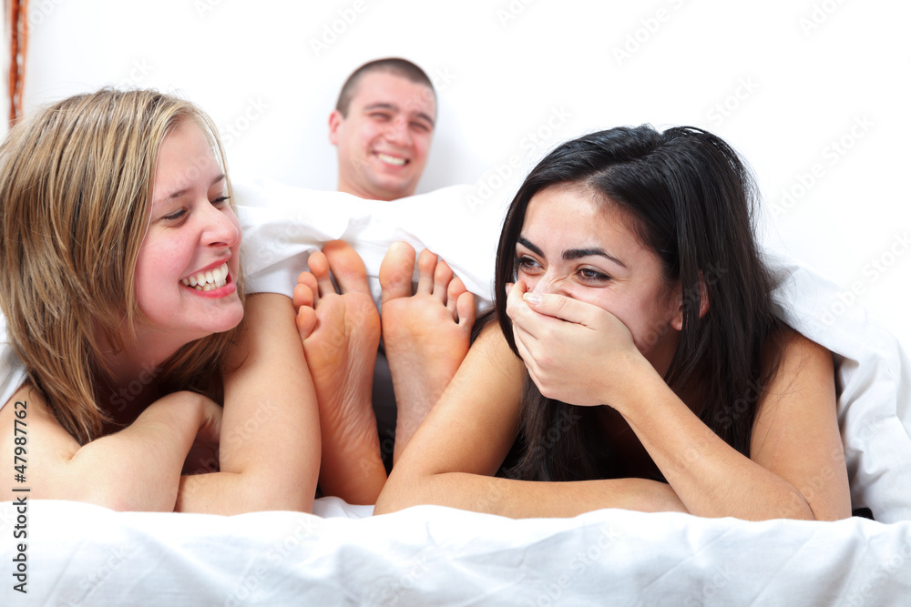 lucky-man-with-two-girls-stock-photo-adobe-stock