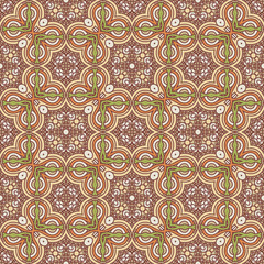 Aufkleber - Seamless colorful retro pattern background