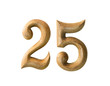 Wooden numeric 25