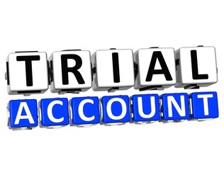 Poster - 3D Trial Account Button Click Here Block Text