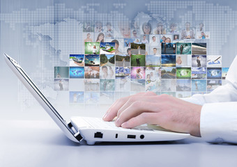 Fototapete - Symbol of social network