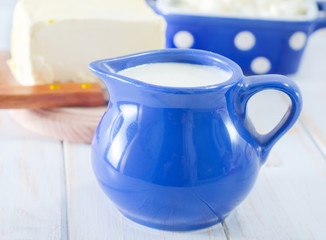 Sticker - milk in blue jug