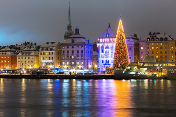 Canvas Print - Christmas in Stockholm, Sweden