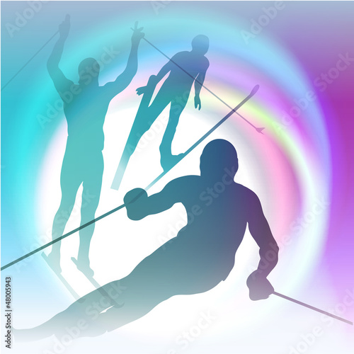 Naklejka na szybę Winter sports festive concept vector illustration