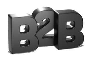 Poster - 3D B2B on white background