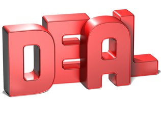 Poster - 3D Word Deal on white background