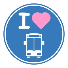 Sticker - J'aime le bus