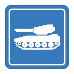 Sticker - Tank dans un panneau