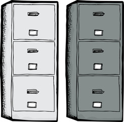 Wall Mural - Isolated Filing Cabinets