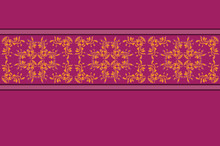 Purple Pattern With Yellow Flower Lace