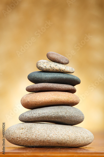 Obraz w ramie Stack of zen stones