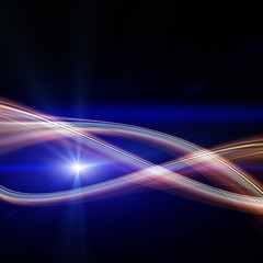 Poster - futuristic wave background design with lights