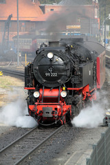 Fototapete - Dampflokomotive der Harzer Schmalspurbahnen