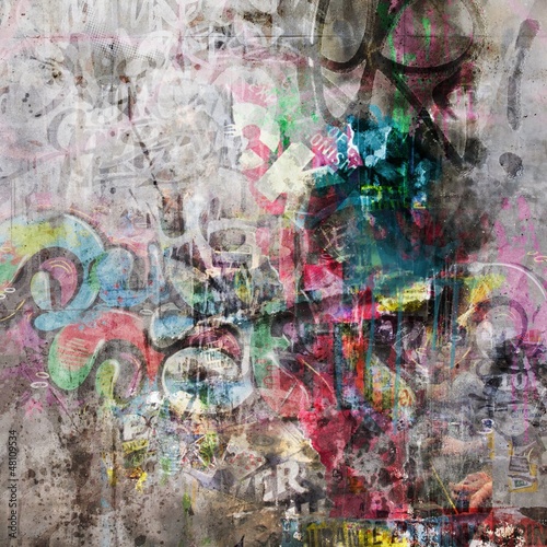 Naklejka nad blat kuchenny Fond mur grunge - Graffiti