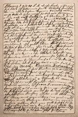 old letter with handwritten italian text