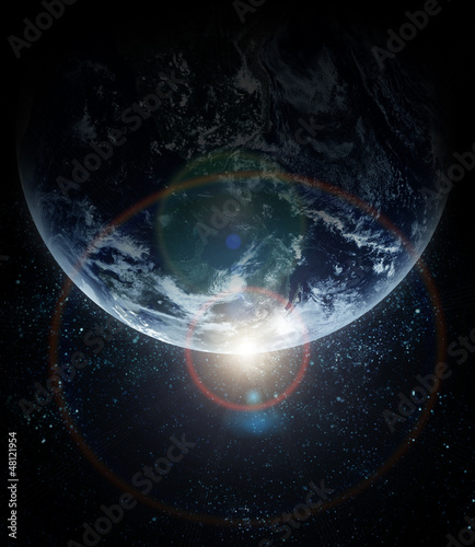 Plakat na zamówienie realistic planet earth in space