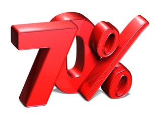 Poster - 3D 70 Percent on white background