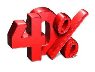 Poster - 3D 40 Percent on white background