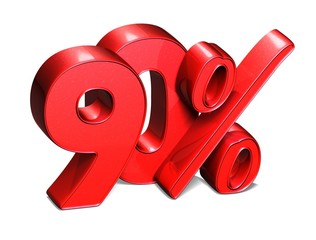 Poster - 3D 90 Percent on white background