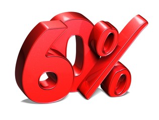 Poster - 3D 60 Percent on white background