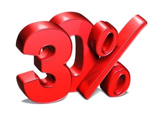 Poster - 3D 30 Percent on white background