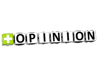 Poster - 3D Add Opinion Button Click Here Block Text