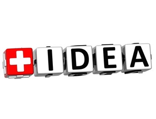 Aufkleber - 3D Add Idea Button Click Here Block Text