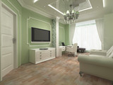 Fototapeta  - Modern interior apartment with furniture