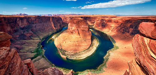 panoramic view of Horseshoe Bend