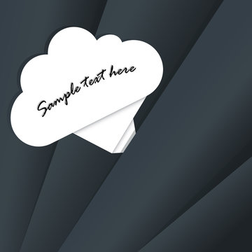 Origami computer cloud with space for your text-vector illustrat